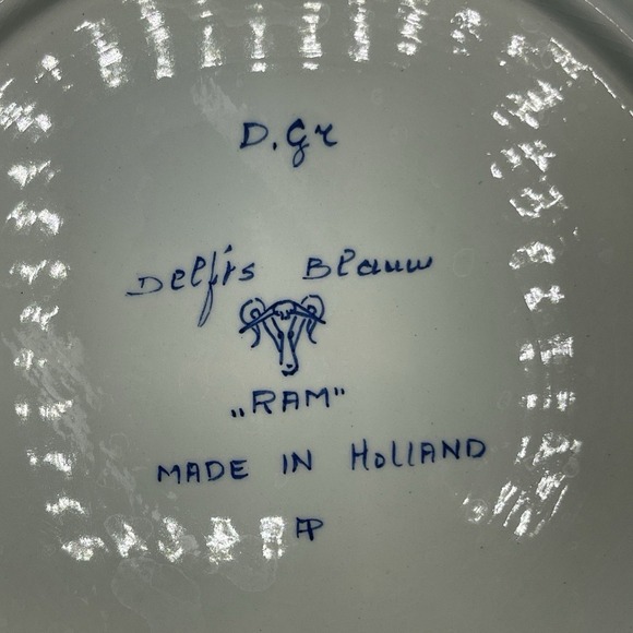 Large Delfts Blauw RAM Holland Pancake wall Plate 15\
